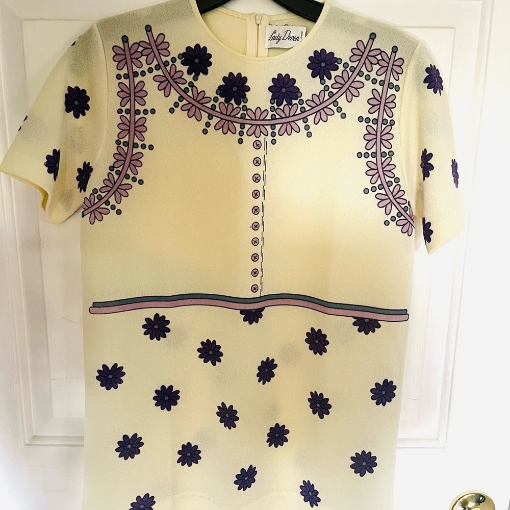 Vintage Lady Devon Polyester Patterned Shirt 1970… - image 3